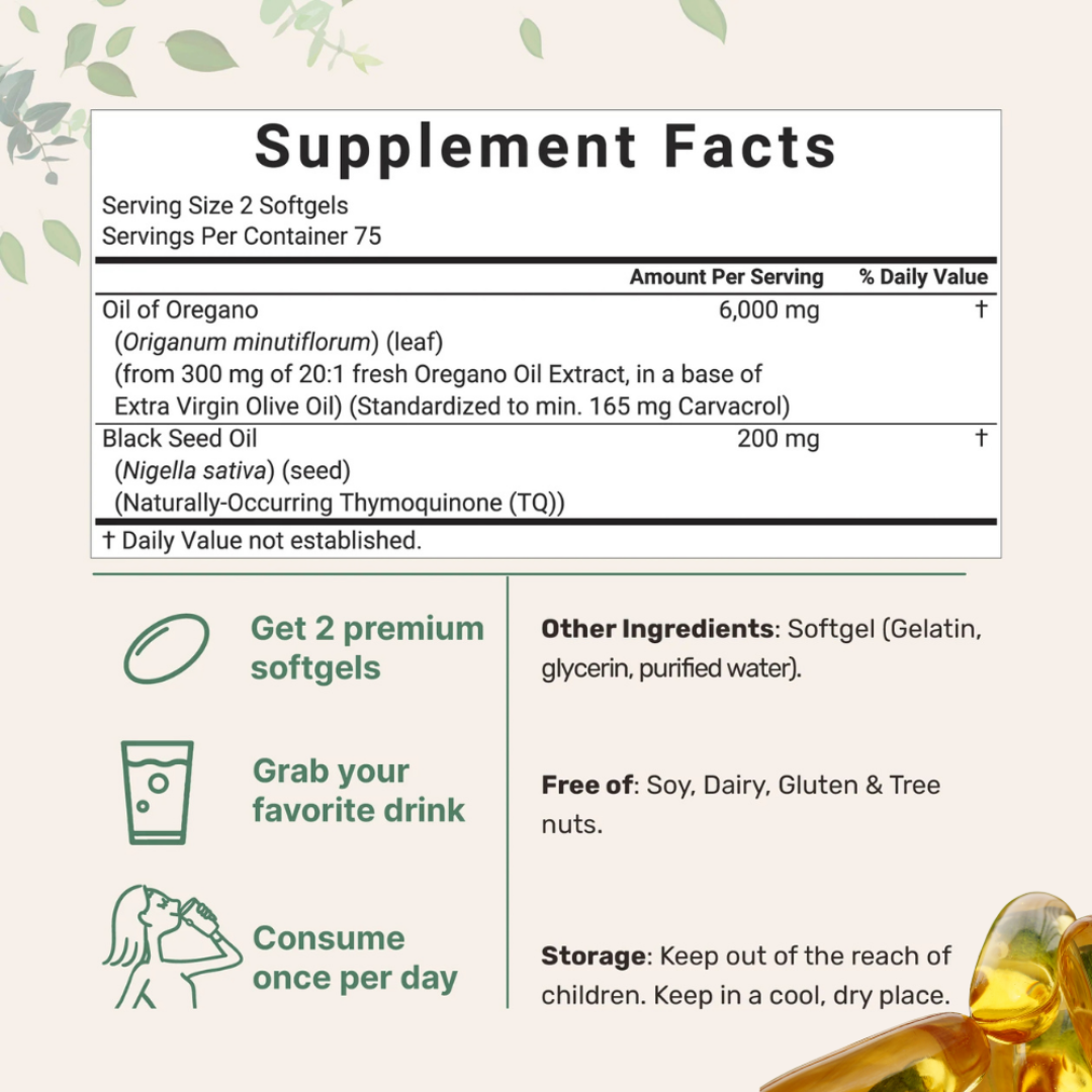 Aceite de Orégano & Nigella Sativa