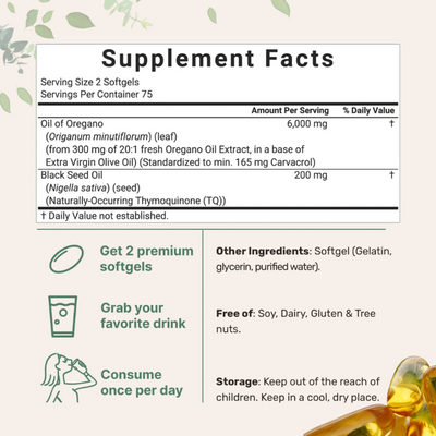 Aceite de Orégano & Nigella Sativa