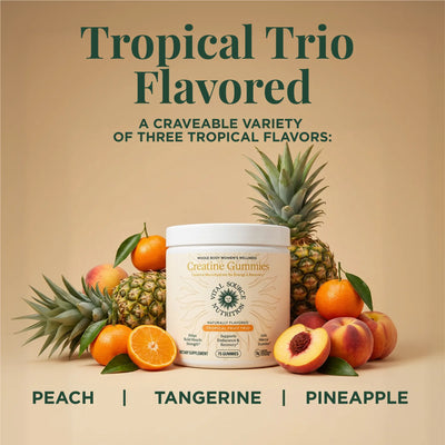 Gomitas de Creatina · Trío Tropical · 75 Gomitas
