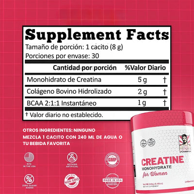 Creatina Monohidratada para Mujeres